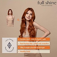 Full Shine Sew In Human Hair Extensions Silky Hair Copper Weft Hair Extensions Human Hair Extensions Sew In 550 Copper Extensio