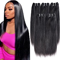 Liang Dian 16 Inch Human Hair Bundles Natural Color 5 Bundles 12A Brazilian Virgin Hair 100 Unprocessed Straight Human Hair Bun