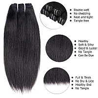 Liang Dian 16 Inch Human Hair Bundles Natural Color 5 Bundles 12A Brazilian Virgin Hair 100 Unprocessed Straight Human Hair Bun