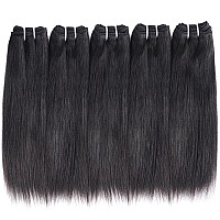 Liang Dian 16 Inch Human Hair Bundles Natural Color 5 Bundles 12A Brazilian Virgin Hair 100 Unprocessed Straight Human Hair Bun