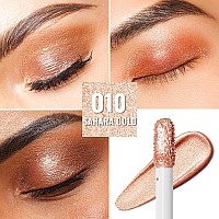 Oulac Liquid Glitter Eyeshadow Liquid Eyeshadow Metallic Eyeshadow Gold Liquid Eyeliner Glitter Eye Makeup Pigmented Lightweig