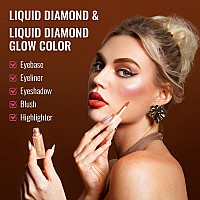 Oulac Liquid Glitter Eyeshadow Liquid Eyeshadow Metallic Eyeshadow Gold Liquid Eyeliner Glitter Eye Makeup Pigmented Lightweig