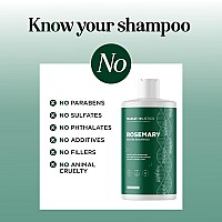 Biotin Shampoo For Hair Growth And Volumizing Vegan Sulfatefree With Rosemary Essential Oil For Thinning Fine Weak And Dul