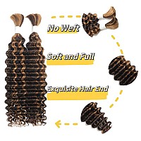 Deep Wave Bulk P430 Human Braiding Hair 100 Percent Human Hair Unprocessed Brazilian Virgin Hair For Human Hair Extensions 2 Br