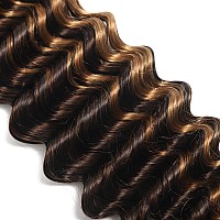 Deep Wave Bulk P430 Human Braiding Hair 100 Percent Human Hair Unprocessed Brazilian Virgin Hair For Human Hair Extensions 2 Br