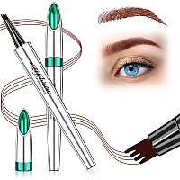 Microblade Eyebrow Pen Waterproof Eyebrow Pencil Brow 4 Fork Tip Pencil Liquid Thin Eyebrow Pen Long Lasting That Looks Like H