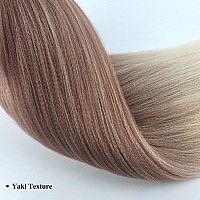 Gozill Ombre Braiding Hair Pre Stretched Blonde Dark Brown Kanekalon Prestretched Braiding Hair Ez Braid Hypoallergenic Braiding