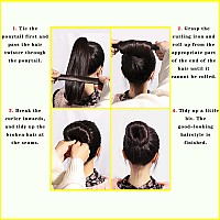 4 Pcs Magic Hair Donut Bun Maker For Ballet Style Women Kids 4 Brown