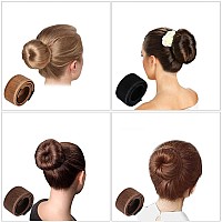 4 Pcs Magic Hair Donut Bun Maker For Ballet Style Women Kids 4 Brown