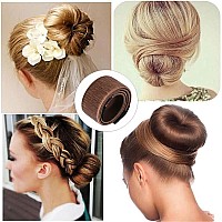 4 Pcs Magic Hair Donut Bun Maker For Ballet Style Women Kids 4 Brown