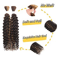 P430 Water Wave Bulk Human Braiding Hair No Weft Unprocessed Brazilian Virgin Human Hair Extensions Human Hair For Braiding No