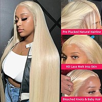 Binf 613 Lace Front Wigs Human Hair Blonde Wig Human Hair 13X4 Hd Lace Frontal Wig Glueless Straight Wigs Human Hair Pre Plucked