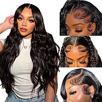 28 Inch Body Wave Hd Lace Front Wigs Human Hair 180 Density 13X4 Lace Front Wigs Human Hair Pre Plucked Glueless Frontal Wigs H