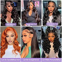 28 Inch Body Wave Hd Lace Front Wigs Human Hair 180 Density 13X4 Lace Front Wigs Human Hair Pre Plucked Glueless Frontal Wigs H