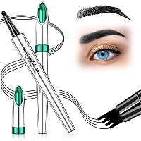 Microblade Eyebrow Pen Waterproof Eyebrow Pencil Black Brow 4 Fork Tip Pencil Liquid Thin Eyebrow Pen Long Lasting That Looks