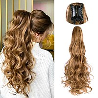 Clip Ponytail Hair Extensions 150Gpack Drawstring Curly Wavy Hairpiece Pigtail 22Inch Wavy Synthetic Ponytail Hair Extension Da