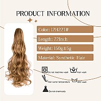 Clip Ponytail Hair Extensions 150Gpack Drawstring Curly Wavy Hairpiece Pigtail 22Inch Wavy Synthetic Ponytail Hair Extension Da