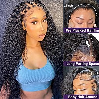 Zhengshuo 30 Inch 13X6 Water Wave Lace Front Wigs Human Hair Pre Plucked Hd Lace Frontal Wigs Human Hair Deep Curly Lace Frontal