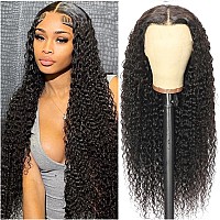 Kiss Love 24 Inch Deep Wave Glueless Wigs Human Hair Pre Plucekd Pre Cut Lace 4X4 Closure Wigs Human Hair Transparent Glueless L