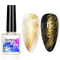 Supwee Gold Marble Watercolor Ink Nail Painting Nail Art Blooming Nail Polish Flower Nail Art Design