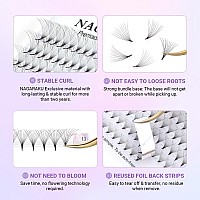 Nagaraku Premade Fans Eyelash Extensions 320 Fans 9D Volume 007Mm D Curl 915Mm Mix Tray Sharp Narrow Stem Clusters Thin Pointy