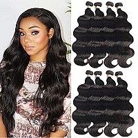 Luxediva Body Wave Bundles Human Hair 4 Bundles 18 20 22 24 Unprocessed Virgin Hair Body Wave Bundles 100 Brazilian Human Hair