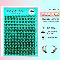 Vavalash Brown Diy Lash Extension Kit 40D Individual Cluster Lashes Kit 007D916Mm Lash Clusters Lash Bond And Seal Lash Twe