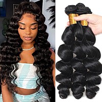 10A Human Hair Bundles Brazilian Loose Wave 3 Bundles 100 Unprocessed Virgin Remy Human Hair Loose Wave Bundles Loose Wave Huma