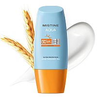 Mistine Waterproof Sunscreen For Face 135 Floz Spf 50 No White Cast Face Sunscreen For Oily Skin Nongreasy Lightweight Su