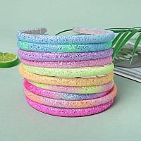 Fishdown Glitter Headband For Girls Women Sparkle Headband Accessory Set Of 10