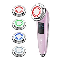 Face Massager Electric Face Lifting 4 In 1 Facial Massager Anti Aging Skin Tightening Firming Skin Care Tools Pink2