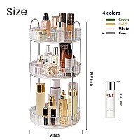 Aveniee 360 Rotating Makeup Organizer For Vanity Skincare Make Up Organizers Large Spinning Bathroom Counter Organizer Shelf H