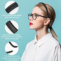 Waydress Flex No Pressure Headbands 3 Pieces Plastic Hair Loop Hair Accessories For Women And Girls In Black Light Brown Clea