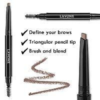 Lavone Eyebrow Stamp Pencil Kit For Eyebrows Makeup Brow Stamp Trio Kit With Waterproof Eyebrow Pencil Eyeliner Eyebrow Pomad