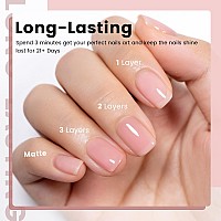 Rarjsm Rubber Base Gel Nail Polish Pastel Pink Nude Skin Tone Rubber Base Gel For Nails Natural Nude Color French Manicure Brush