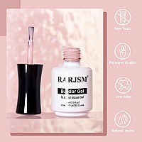 Rarjsm Rubber Base Gel Nail Polish Pastel Pink Nude Skin Tone Rubber Base Gel For Nails Natural Nude Color French Manicure Brush