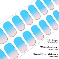 Drizzle Semi Cured Gel Nail Strips Real Nail Polish Art Stickers Uvled Light Required Glossy Glitter Solid Color Full Na