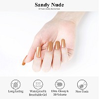 Drizzle Semi Cured Gel Nail Strips Real Nail Polish Art Stickers Uvled Light Required Glossy Glitter Solid Color Full Na