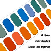 Drizzle Semi Cured Gel Nail Strips Real Nail Polish Art Stickers Uvled Light Required Glossy Glitter Solid Color Full Na