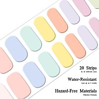 Drizzle Semi Cured Gel Nail Strips Real Nail Polish Art Stickers Uvled Light Required Glossy Glitter Solid Color Full Na