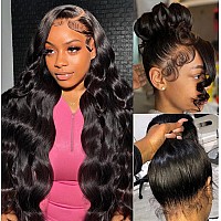 26 Inch Lace Front Wigs Human Hair Pre Plucked Full Lace 360 Frontal Wigs Human Hair Hd Transparent Lace Body Wave Wig For Women