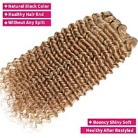 Hntl Blonde Deep Wave Human Hair Bundles 26 28 30 Inch 27 Colored Human Hair 3 Bundles 12A Brazilian Human Hair Bundles Deep Wa