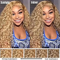 Hntl Blonde Deep Wave Human Hair Bundles 26 28 30 Inch 27 Colored Human Hair 3 Bundles 12A Brazilian Human Hair Bundles Deep Wa