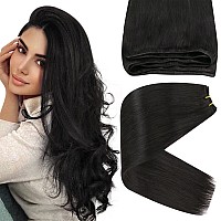 Sunny Black Hair Extensions Real Human Hair Weft Natural Black Sew In Hair Extensions Black Weft Hair Extensions Black Sew In Hu