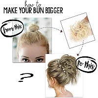 Lativ Messy Bun Hair Piece Curly Wavy Scrunchies Synthetic Fiber Chignon Hair Extensions Thick Updo Hairpieces For Women And Gir