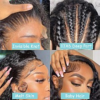 Momaksa 13X6 Deep Wave Lace Front Wigs Human Hair 200 Density Transparent Lace Frontal Wig Pre Plucked Deep Part Curly Lace Fron