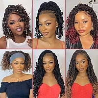 Leeven 14 Inch Wavy Senegalese Twist Crochet Hair With Curly Ends 2 Packs Black Pre Looped Short Crochet Braids Pre Twisted Sm