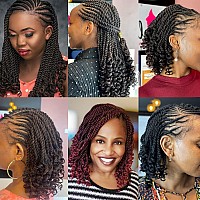 Leeven 14 Inch Wavy Senegalese Twist Crochet Hair With Curly Ends 2 Packs Black Pre Looped Short Crochet Braids Pre Twisted Sm