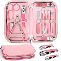 Bleswin Manicure Pedicure Set 12 Pcs Nail Care Kit For Women Mens Nail Grooming Kit Manicure Pedicure Tools Accessories