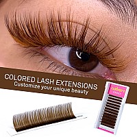 Tdance Dark Brown Lash Extensions Colored Lash Extensions Classic Lash Extensions 007Mm Cd Curl Premium Brown Eyelash Extensio